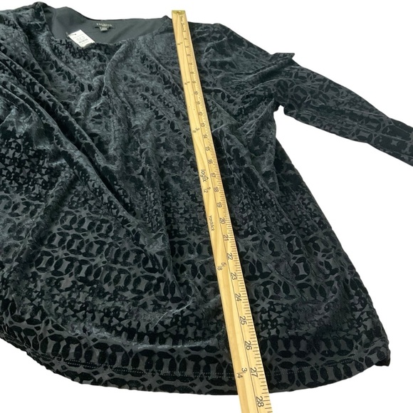 Talbots Black Scoop Neck Long Sleeve Bell Sleeve Blouse - Picture 8 of 8